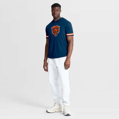 Chicago Bears Optimal Play Short Sleeve Hooded T-Shirt Navy