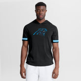 Carolina Panthers Optimal Play Short Sleeve Hooded T-Shirt Black