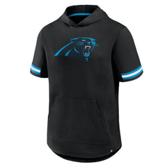 Carolina Panthers Optimal Play Short Sleeve Hooded T-Shirt Black