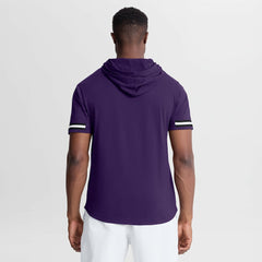 Baltimore Ravens Optimal Play Short Sleeve Hooded T-Shirt Purple