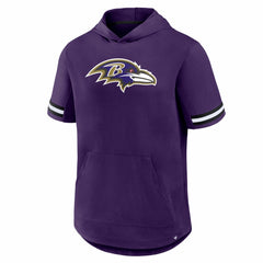 Baltimore Ravens Optimal Play Short Sleeve Hooded T-Shirt Purple