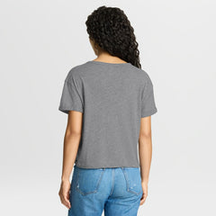 Miami Dolphins Women's Overplayed Tribute Tri-Blend Boxy T-Shirt Heather Gray