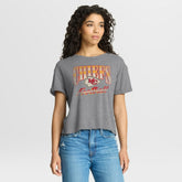 Kansas City Chiefs Women's Overplayed Tribute Tri-Blend Boxy T-Shirt Heather Gray