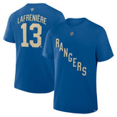 NHL Alexis Lafreniere New York Rangers Fanatics Authentic Stack Name & Number T-Shirt - Blue