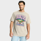 Los Angeles Dodgers Fanatics Stadium Slub T-Shirt - Tan T-shirts