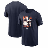 Denver Broncos Mile High Football T-Shirt Navy