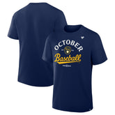 Milwaukee Brewers 2025 MLB Postseason Locker Room T-Shirt - Navy T-shirts