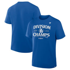 Los Angeles Dodgers Fanatics 2025 NL West Division Champions Locker Room T-Shirt - Royal T-shirts