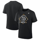 Milwaukee Brewers Fanatics 2025 National League Division Series Champions Locker Room T-Shirt - Black T-shirts