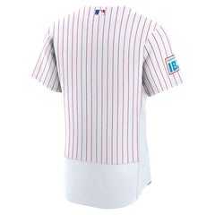 MLB Philadelphia Phillies Nike Home Sponsor Patch Authentic Jersey - White
