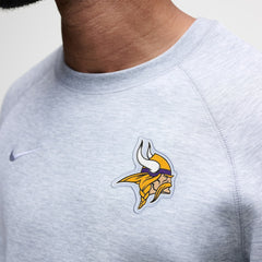 Minnesota Vikings Tech Fleece Raglan Sweatshirt Heather Gray