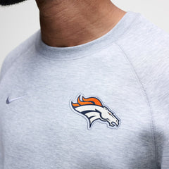 Denver Broncos Tech Fleece Raglan Sweatshirt Heather Gray