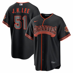 MLB Jung Hoo Lee San Francisco Giants Nike Alternate Stadium Jersey - Black