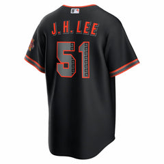 MLB Jung Hoo Lee San Francisco Giants Nike Alternate Stadium Jersey - Black