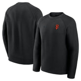San Francisco Giants Nike Tech Fleece Raglan Sweatshirt - Black Sweatshirts