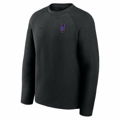 New York Mets Nike Tech Fleece Raglan Sweatshirt - Black Sweatshirts