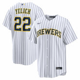 MLB Christian Yelich Milwaukee Brewers Nike Alternate Replica Jersey - White