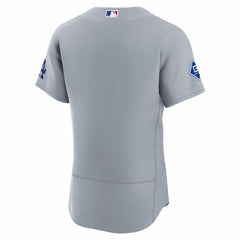 MLB Los Angeles Dodgers Nike Road Sponsor Patch Authentic Jersey - Gray