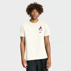 Atlanta Braves Nike Primetime 2-Hit T-Shirt - Cream T-shirts