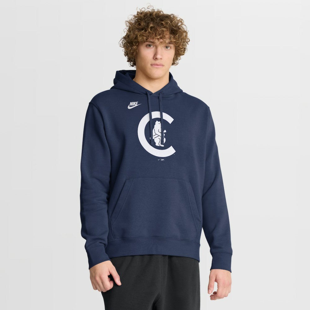 Chicago Cubs Nike Cooperstown Collection Logo Club Hoodie - Navy Hoodies