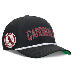 St. Louis Cardinals Nike Cooperstown Collection Rise Adjustable Hat - Black Hats