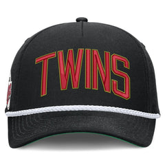 Minnesota Twins Nike Cooperstown Collection Rise Adjustable Hat - Black Hats