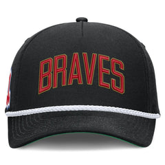 Atlanta Braves Nike Cooperstown Collection Rise Adjustable Hat - Black Hats