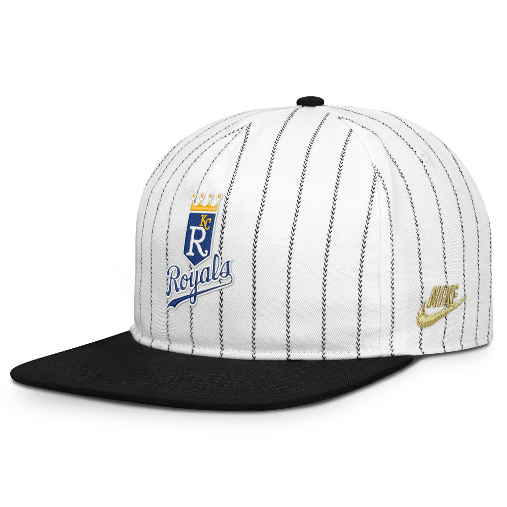 Kansas City Royals Nike Cooperstown Collection Pro Adjustable Hat - White/Black Hats