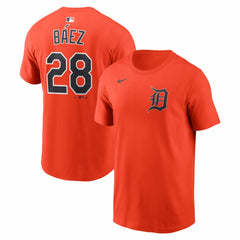 Javier Báez Detroit Tigers Nike Name & Number T-Shirt - Orange T-shirts
