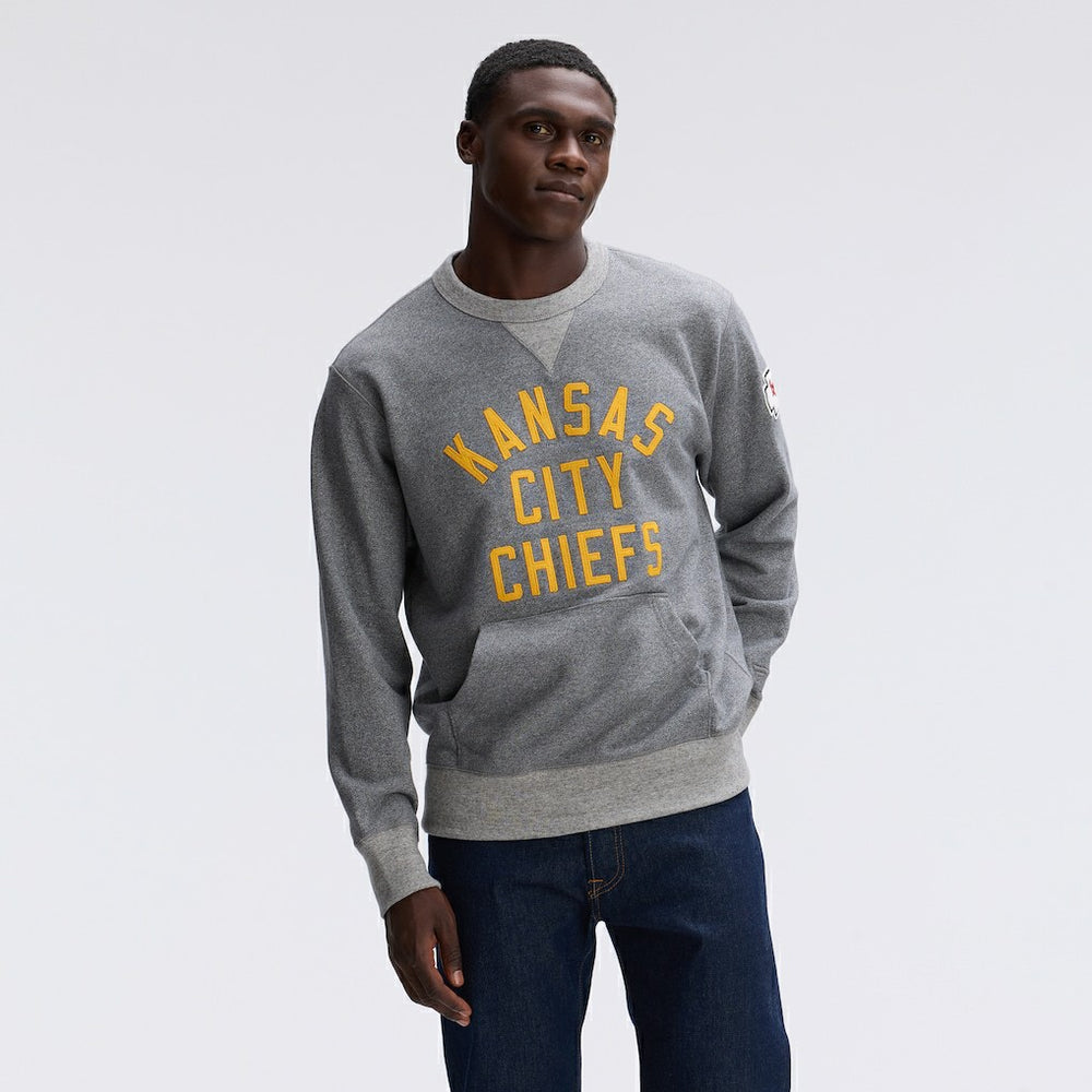 Kansas City Chiefs IconicFleece Pocket Sweatshirt Athletic Heather Gray