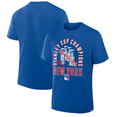 NHL New York Rangers Fanatics 4x Stanley Cup Champions T-Shirt - Blue