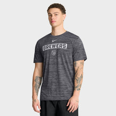 Milwaukee Brewers Nike Velocity Dri-FIT T-Shirt - Black T-shirts