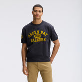 Green Bay Packers IconicFleece Short Sleeve Sweatshirt Black