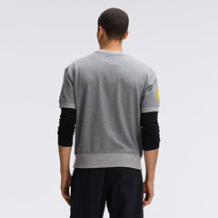 Pittsburgh Steelers IconicFleece Short Sleeve Sweatshirt Athletic Heather Gray