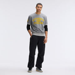 Pittsburgh Steelers IconicFleece Short Sleeve Sweatshirt Athletic Heather Gray