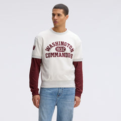 Washington Commanders IconicFleece Short Sleeve Sweatshirt Oatmeal