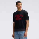 Kansas City Chiefs IconicFleece Short Sleeve Sweatshirt Black