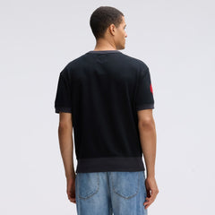 Kansas City Chiefs IconicFleece Short Sleeve Sweatshirt Black