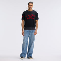 Kansas City Chiefs IconicFleece Short Sleeve Sweatshirt Black