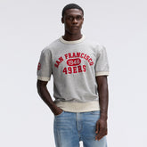 San Francisco 49ers IconicFleece Short Sleeve Sweatshirt Heather Gray