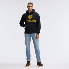 Pittsburgh Steelers IconicFleece Flocked Hoodie Black