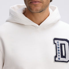 Dallas Cowboys IconicFleece Letterman Hoodie Oatmeal