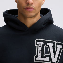 Las Vegas Raiders IconicFleece Letterman Hoodie Black