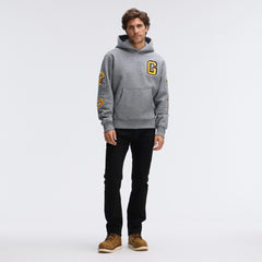 Green Bay Packers IconicFleece Letterman Hoodie Athletic Heather Gray