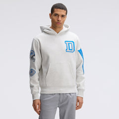 Detroit Lions IconicFleece Letterman Hoodie Heather Gray