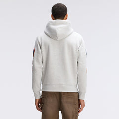 Chicago Bears IconicFleece Letterman Hoodie Heather Gray