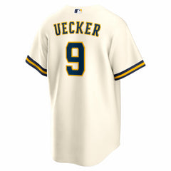 MLB Bob Uecker Milwaukee Brewers Nike Home Retired Player Replica Jersey - Cream