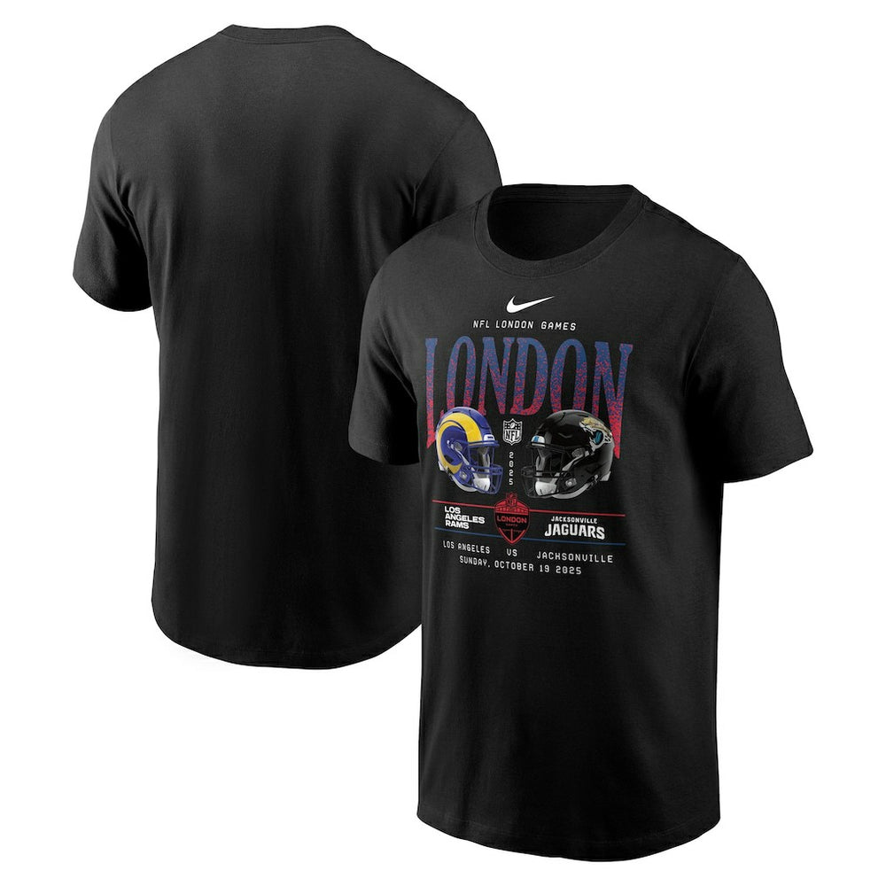 Los Angeles Rams vs. Jacksonville Jaguars International Games London 2025 T-Shirt Black