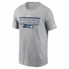 Seattle Seahawks 2025 NFC Champions Locker Room Trophy Collection Tall T-Shirt Heather Gray