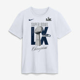 Seattle Seahawks Super Bowl LX Champions Lombardi Trophy T-Shirt White